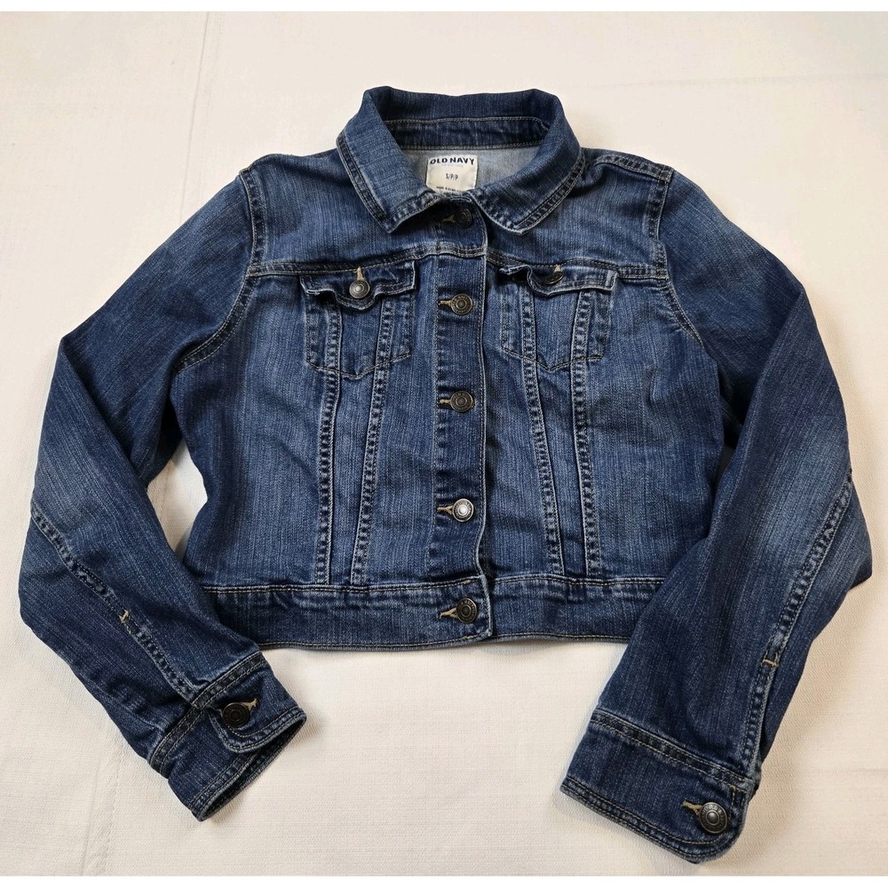 Old Navy Women's Classic Short Button Down Denim‎ Jean Jacket Size Small